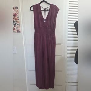 Adorable Plum Jumpsuit. Size L